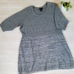 Lane Bryant Silver Sparkle Sweater Holiday Dress